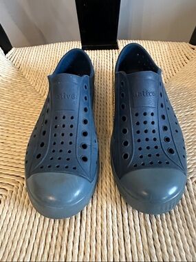 Native Men's Slip-On Loafers in Navy Blue